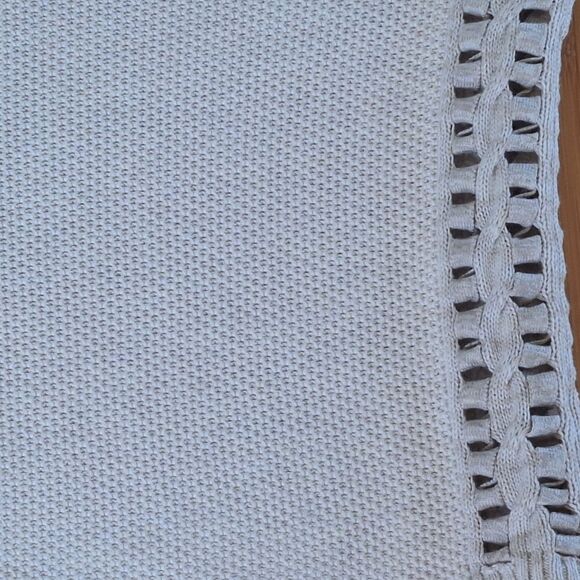 CAbi Slip Stitch Sweater S Oversized Chunky Knit Tunic Lagenlook Pullover Cream - Picture 16 of 16